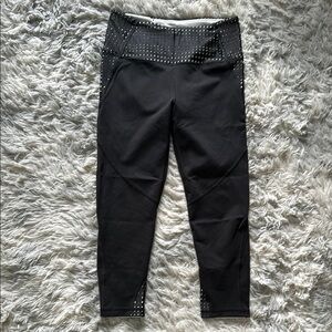 VS Sport Black Leggings with White